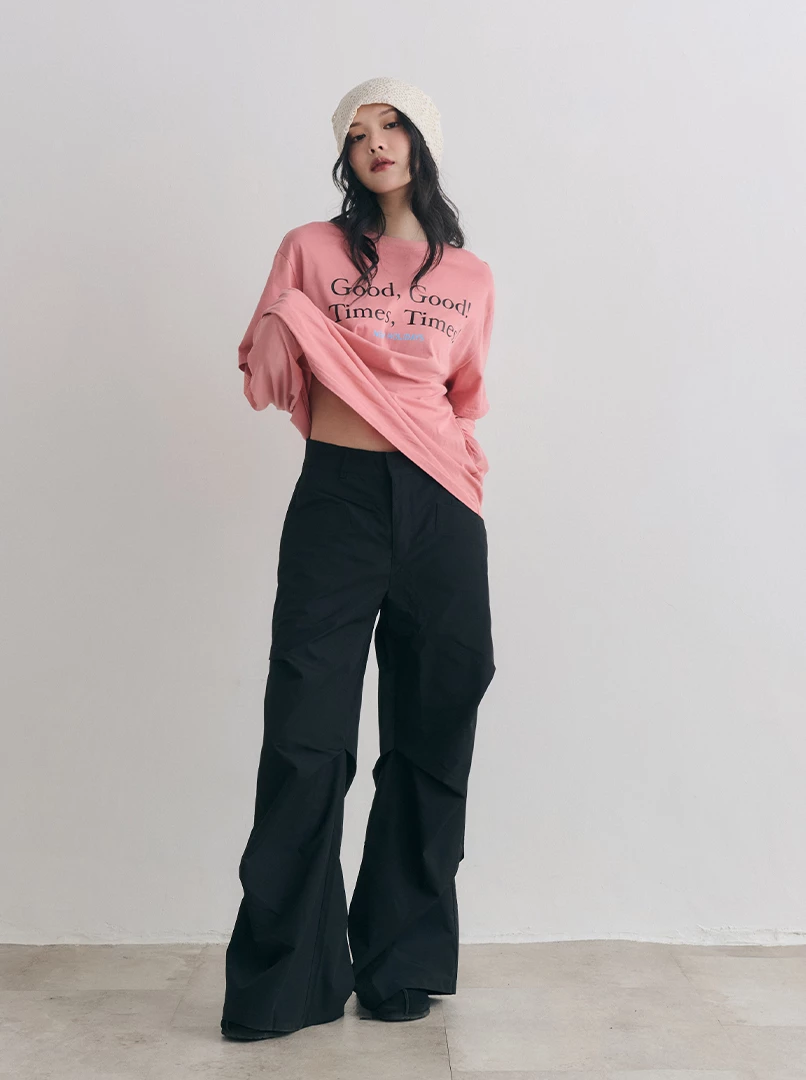 褶皺工裝設計長褲