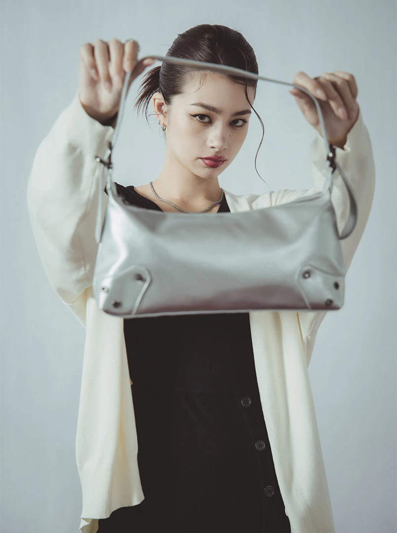 復古皮革單肩包