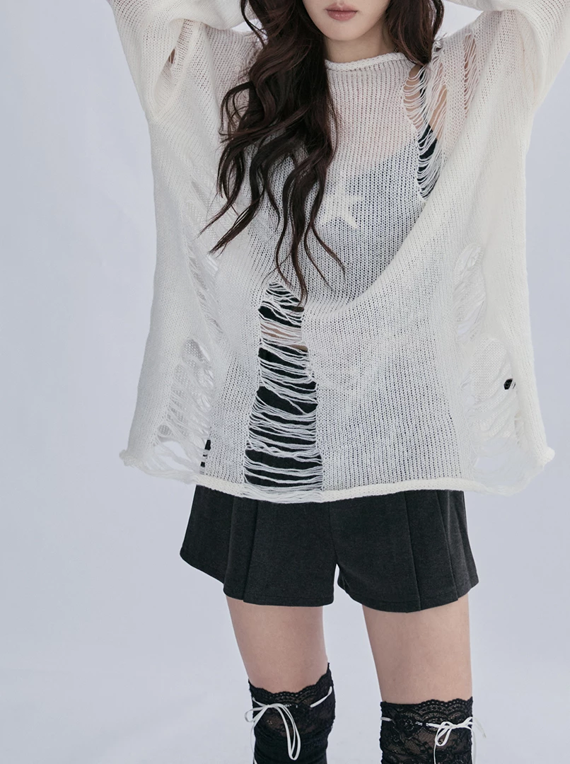 毛料摺度短褲裙