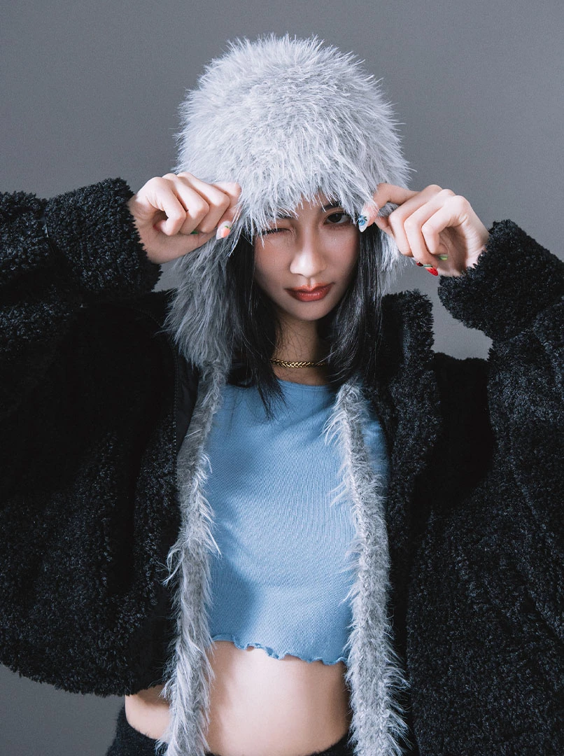 毛茸茸護耳帽