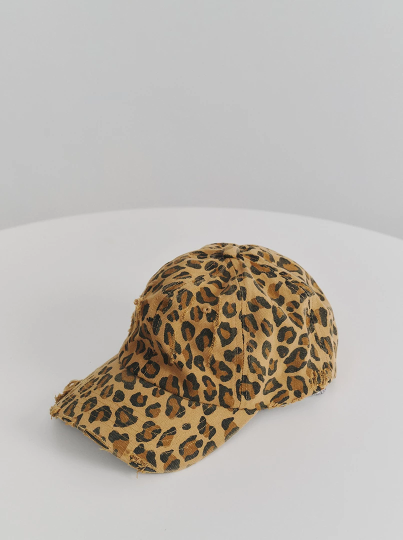 豹紋刷破棒球帽