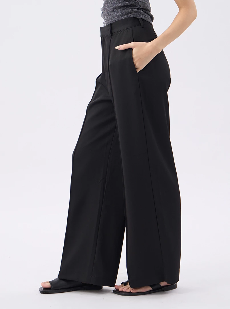 垂墜感直筒長褲'