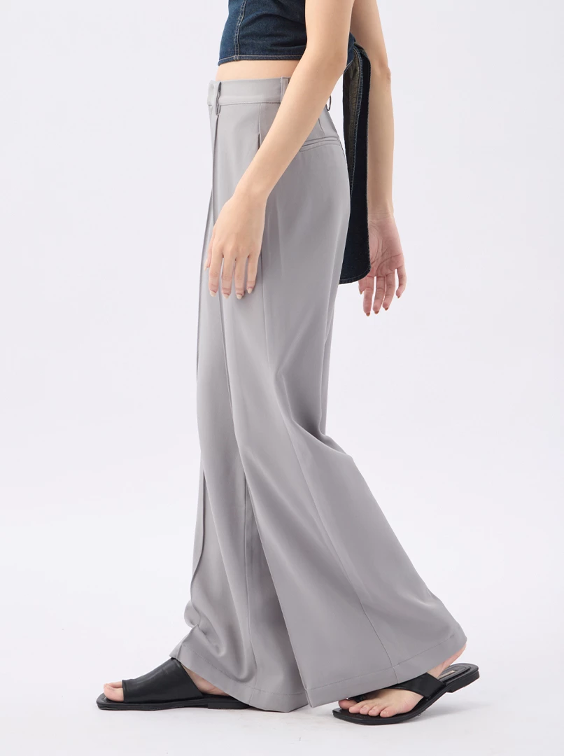 垂墜感直筒長褲'