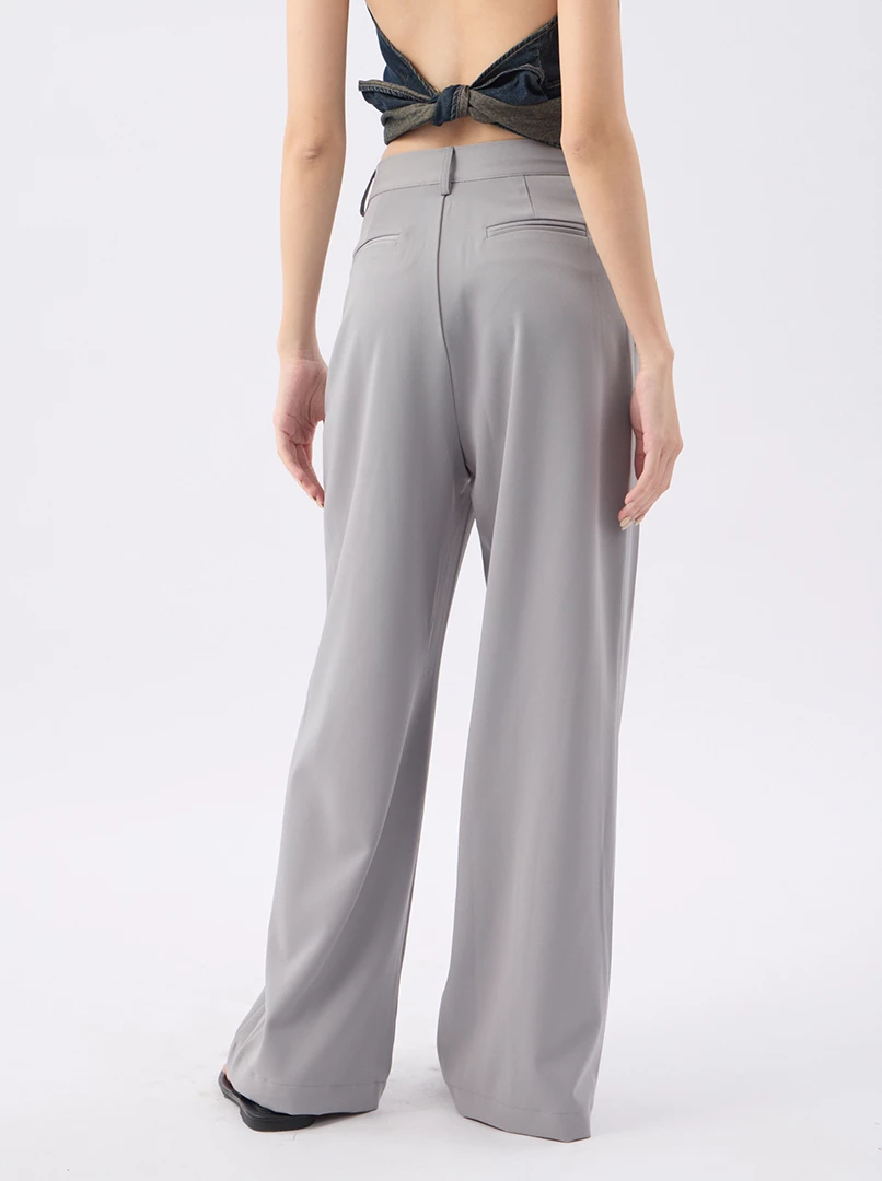 垂墜感直筒長褲