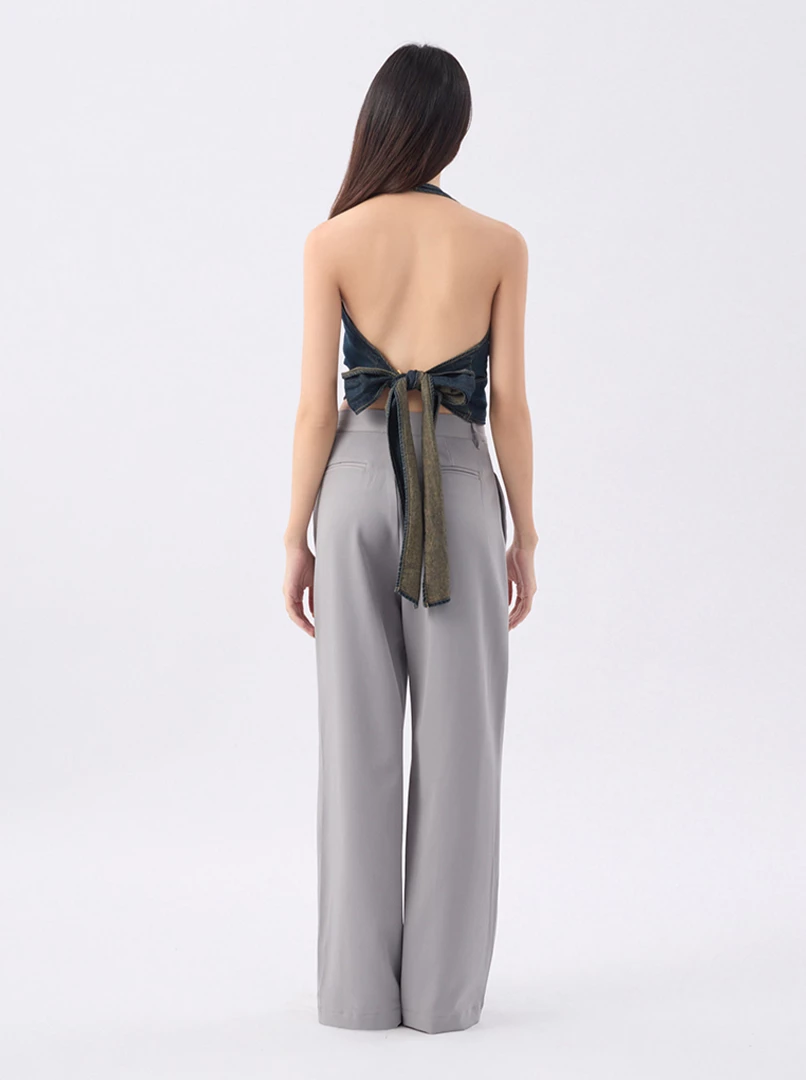 垂墜感直筒長褲