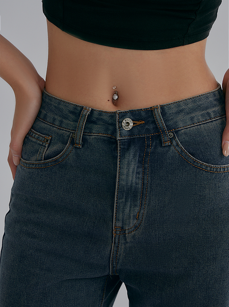 刷色割破牛仔褲