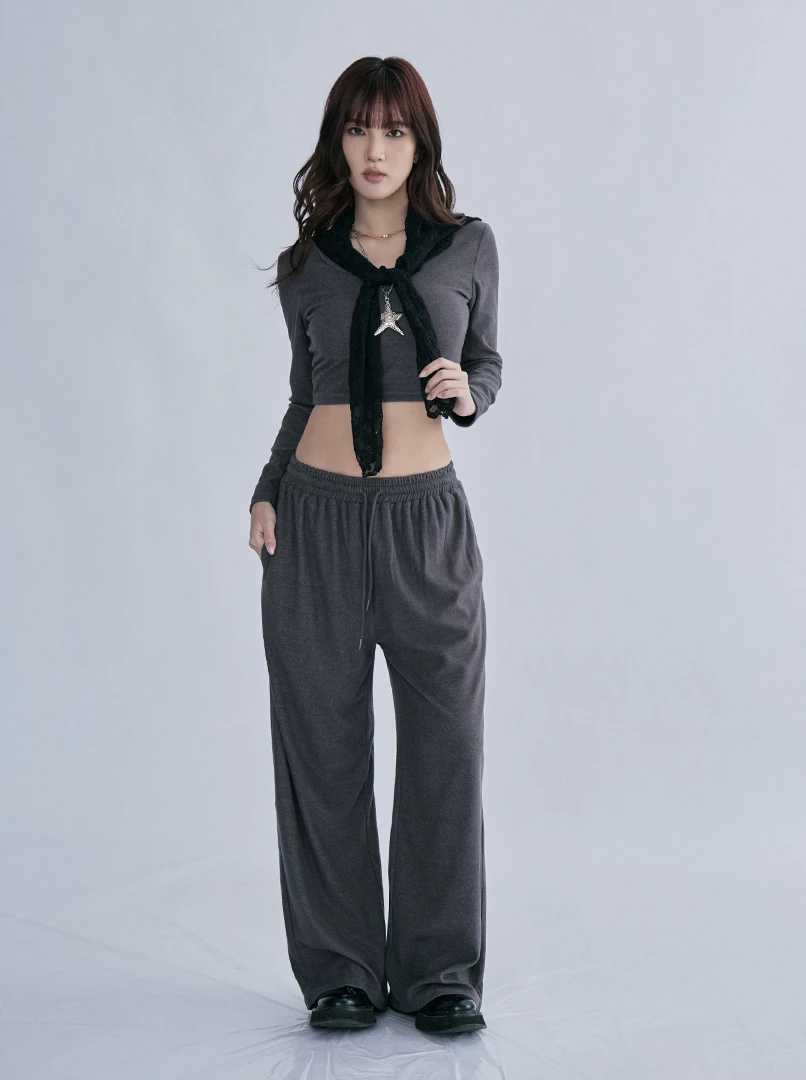 時髦運動休閒套裝長褲