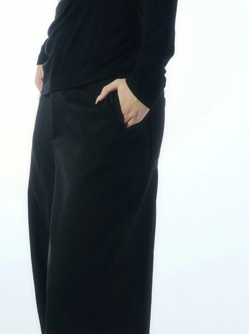修身垂感休閒長褲