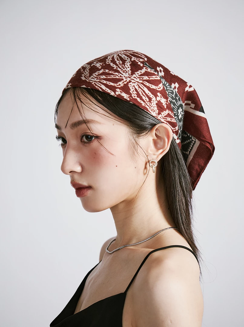 百搭幾何圖復古頭巾