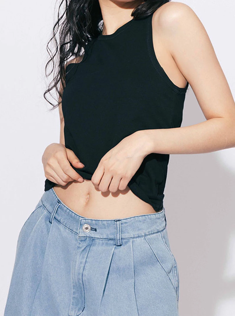 壓線設計削肩背心