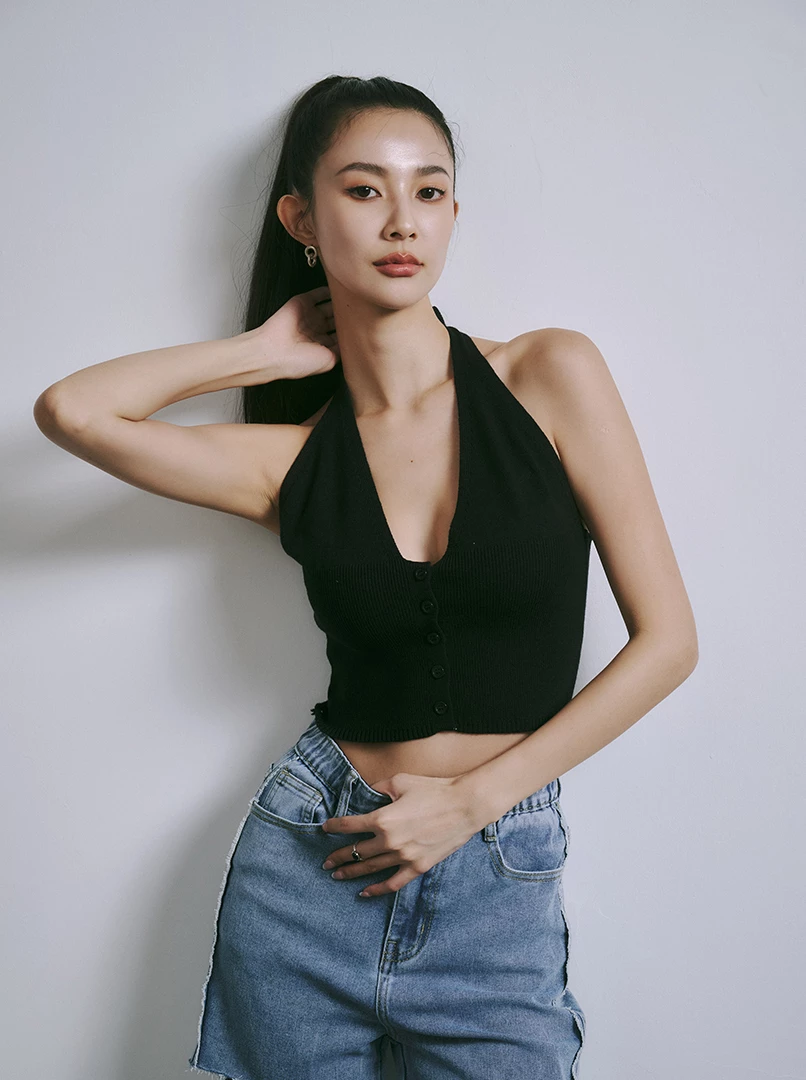 V領掛脖背心