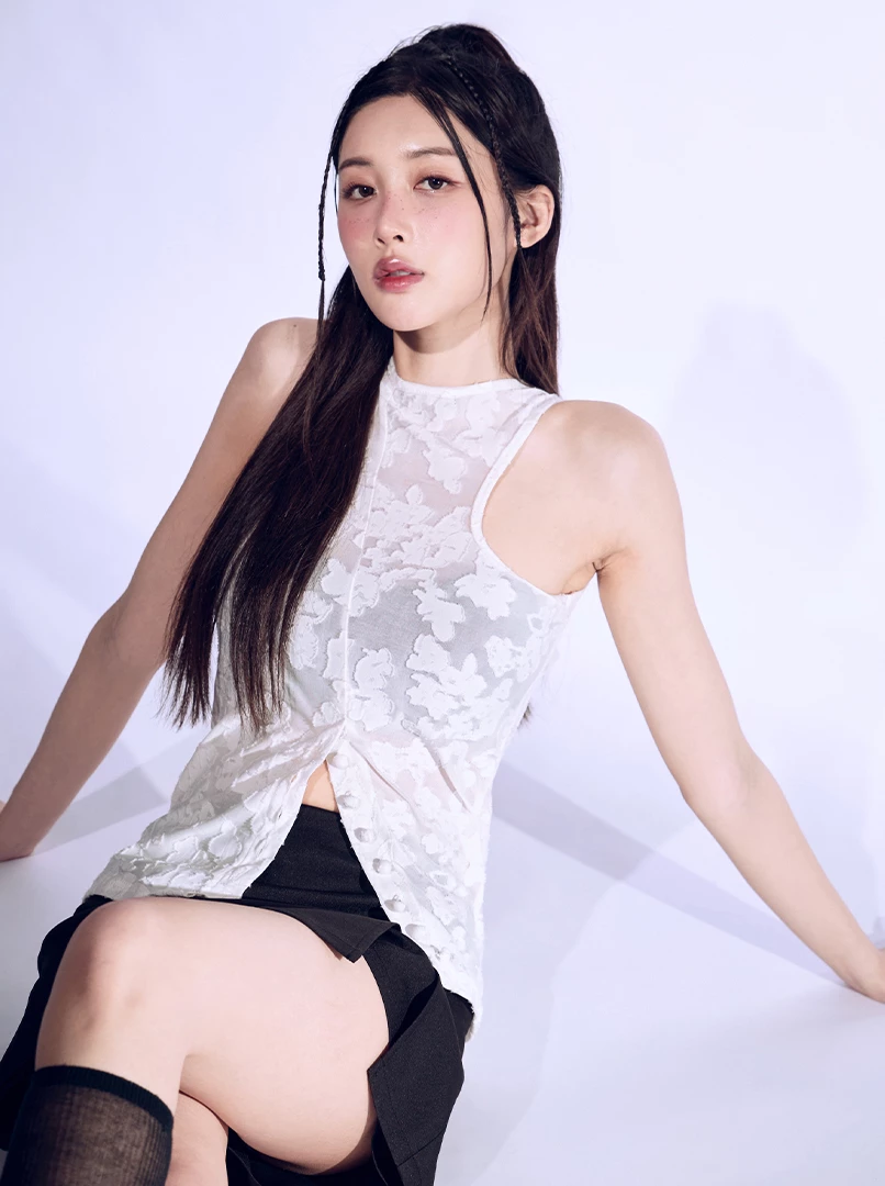緹花正反兩穿背心