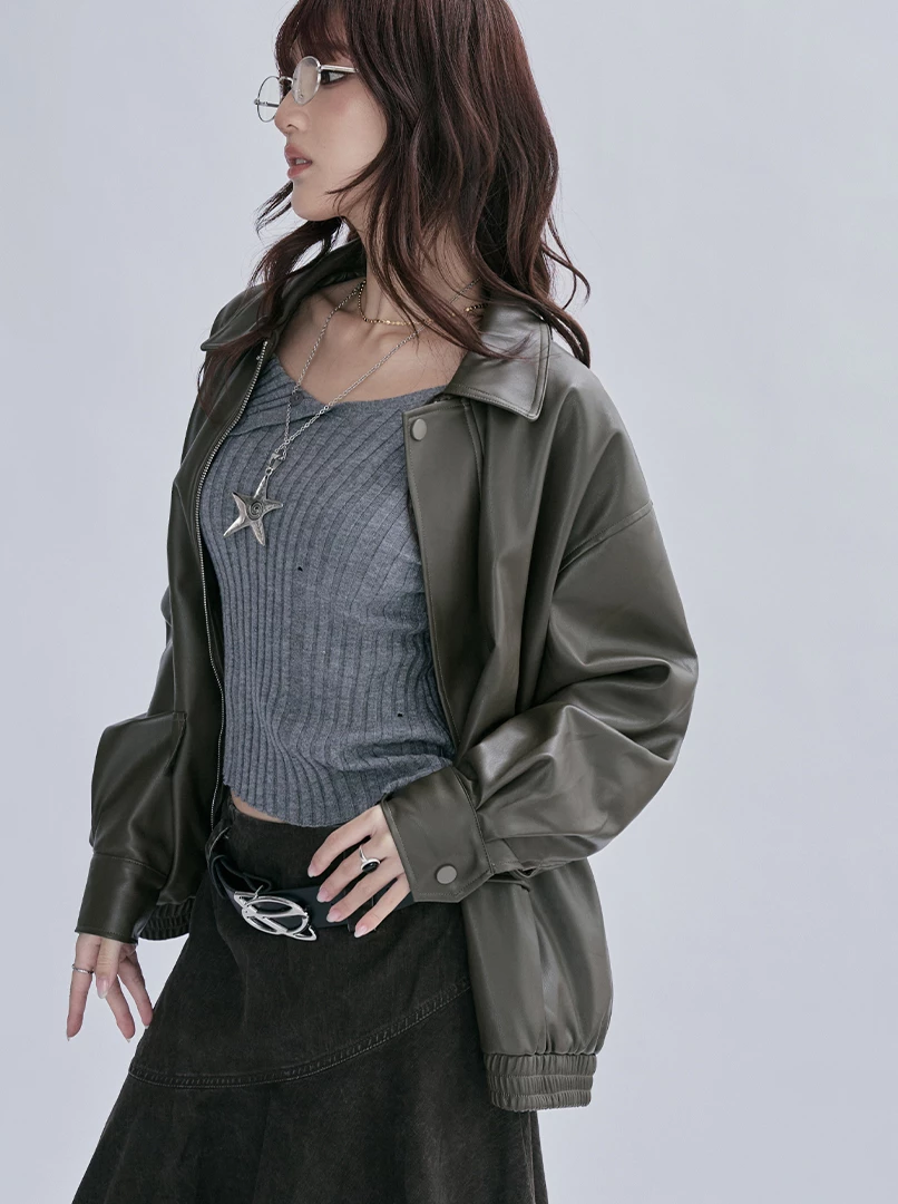 OV皮衣夾克