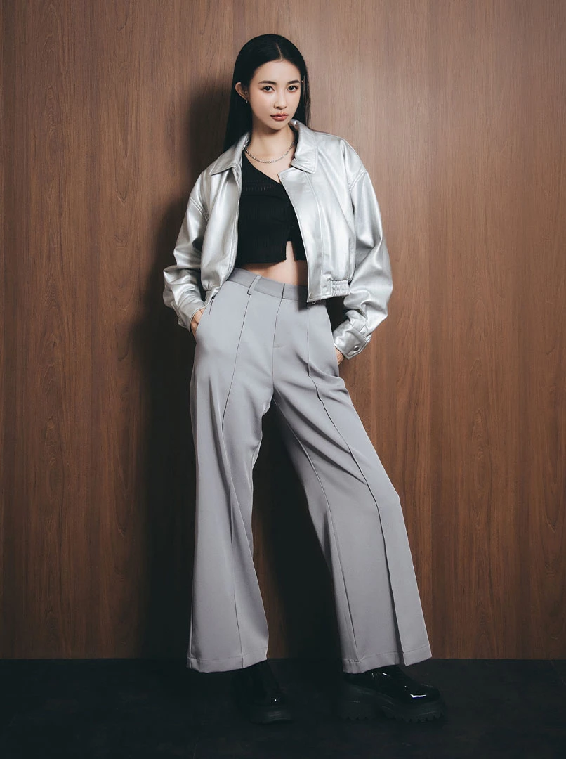 霧面質感皮革外套