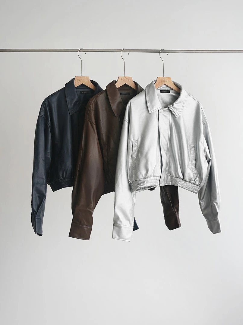 霧面質感皮革外套