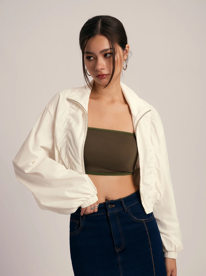 俐落短版風衣外套