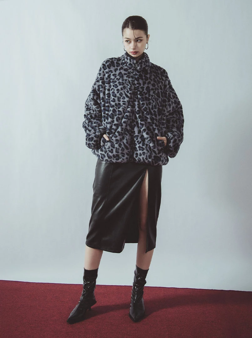 歐美兩面穿豹紋外套