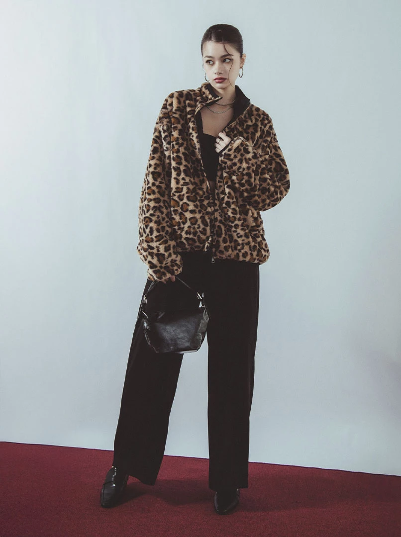 歐美兩面穿豹紋外套