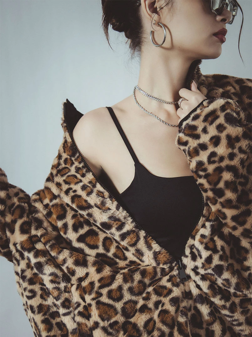 歐美兩面穿豹紋外套