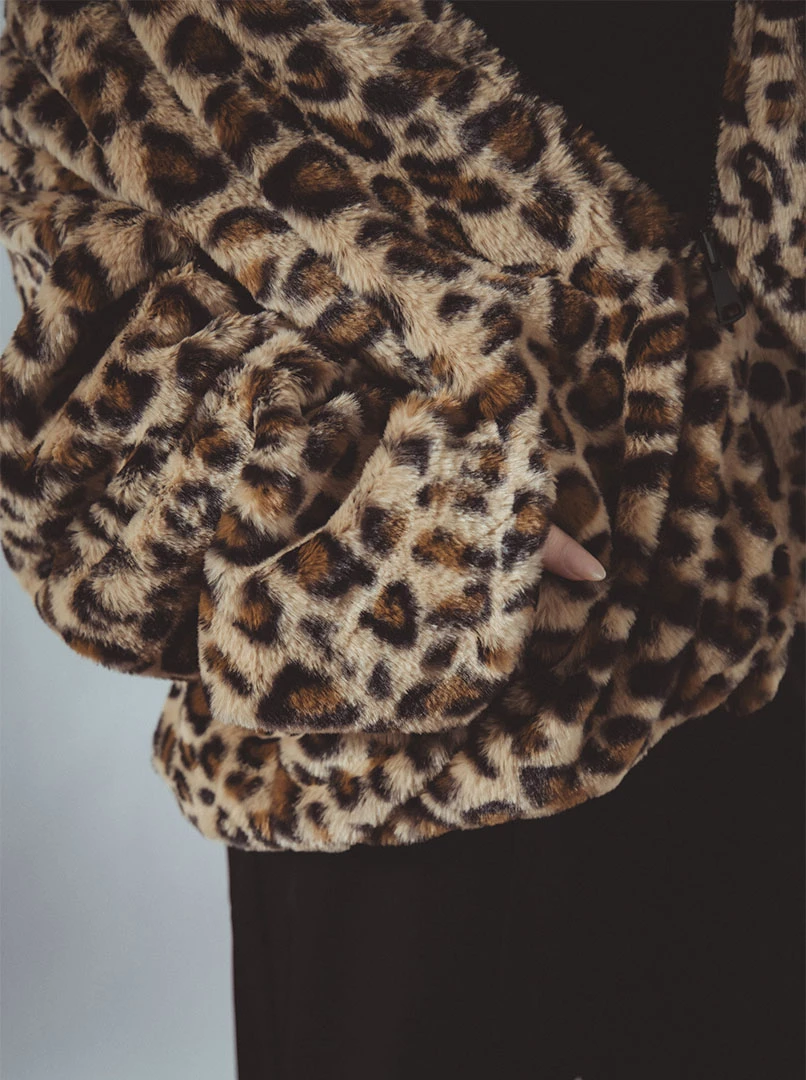 歐美兩面穿豹紋外套