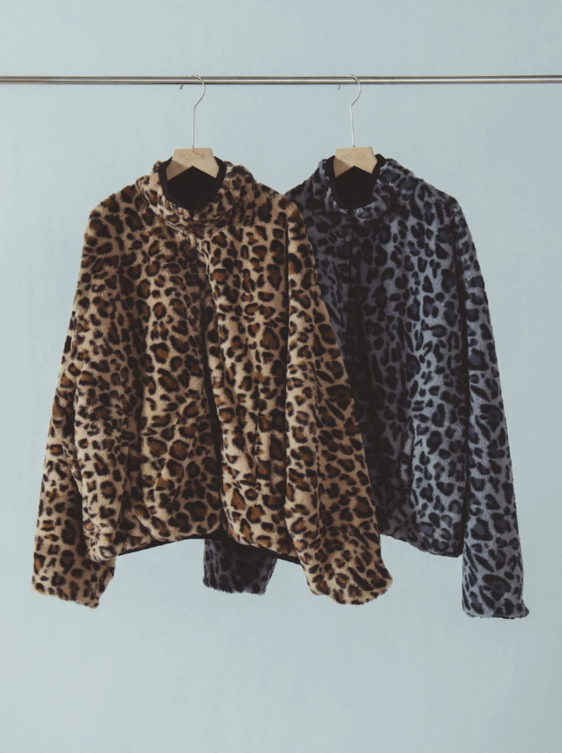 歐美兩面穿豹紋外套