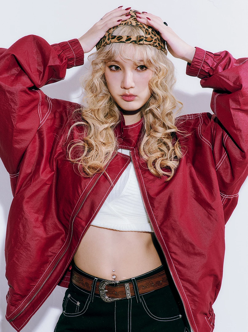 雙拉鍊長袖夾克外套