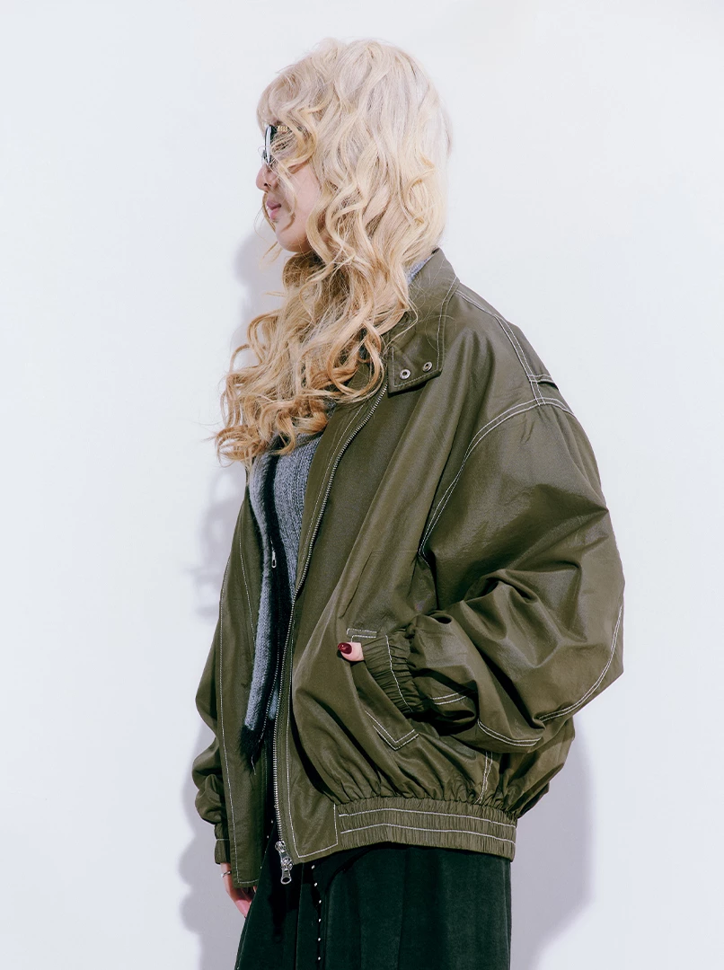 雙拉鍊長袖夾克外套