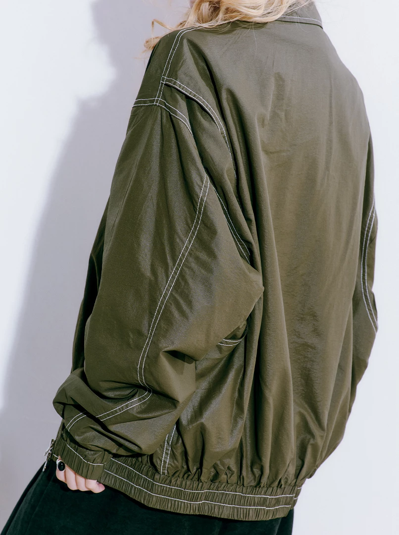 雙拉鍊長袖夾克外套