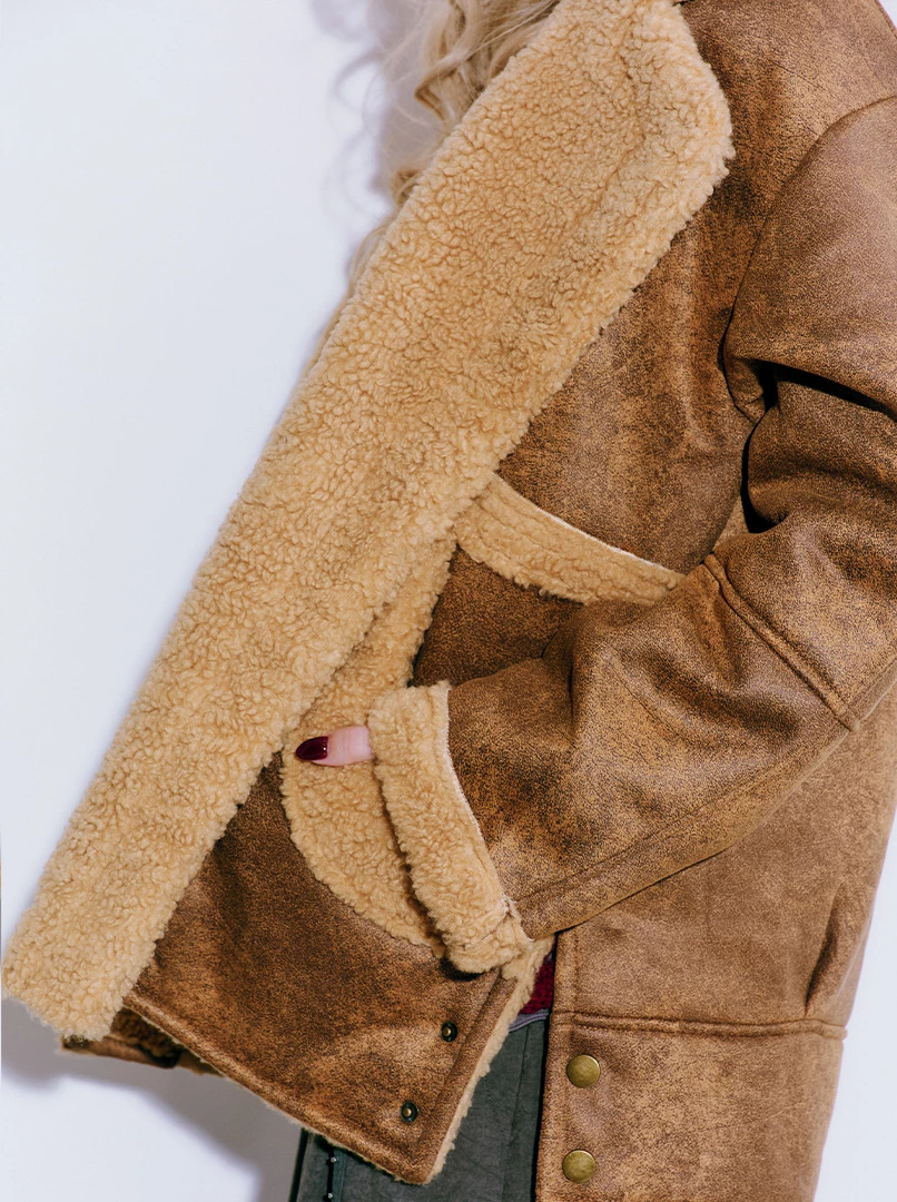 暈染寬鬆毛絨外套