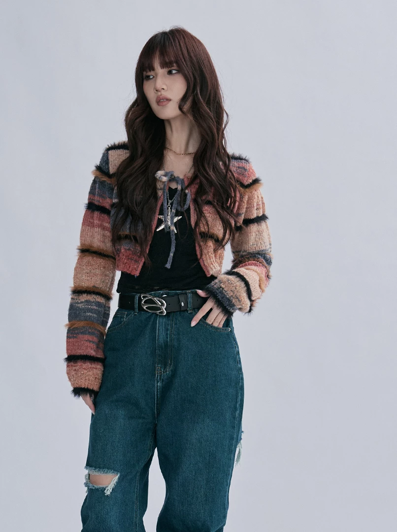 漸變感針織小外套