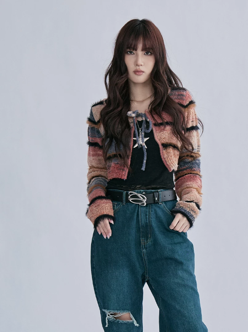 漸變感針織小外套