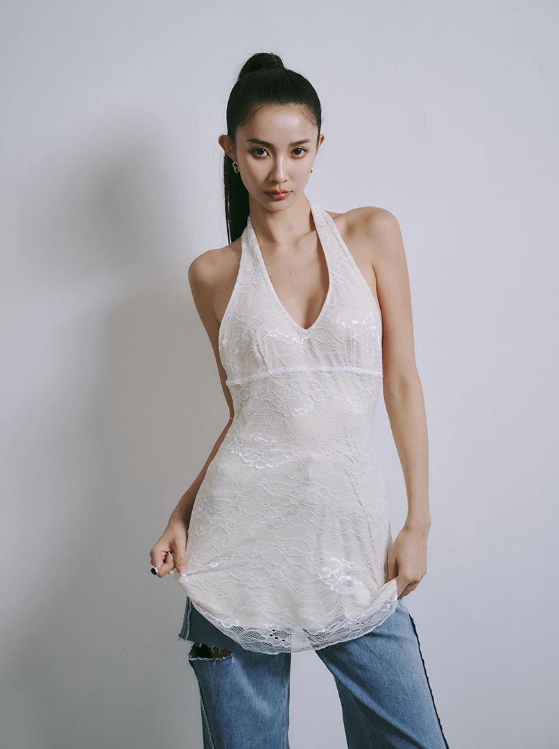 性感蕾絲露背收腰連身裙