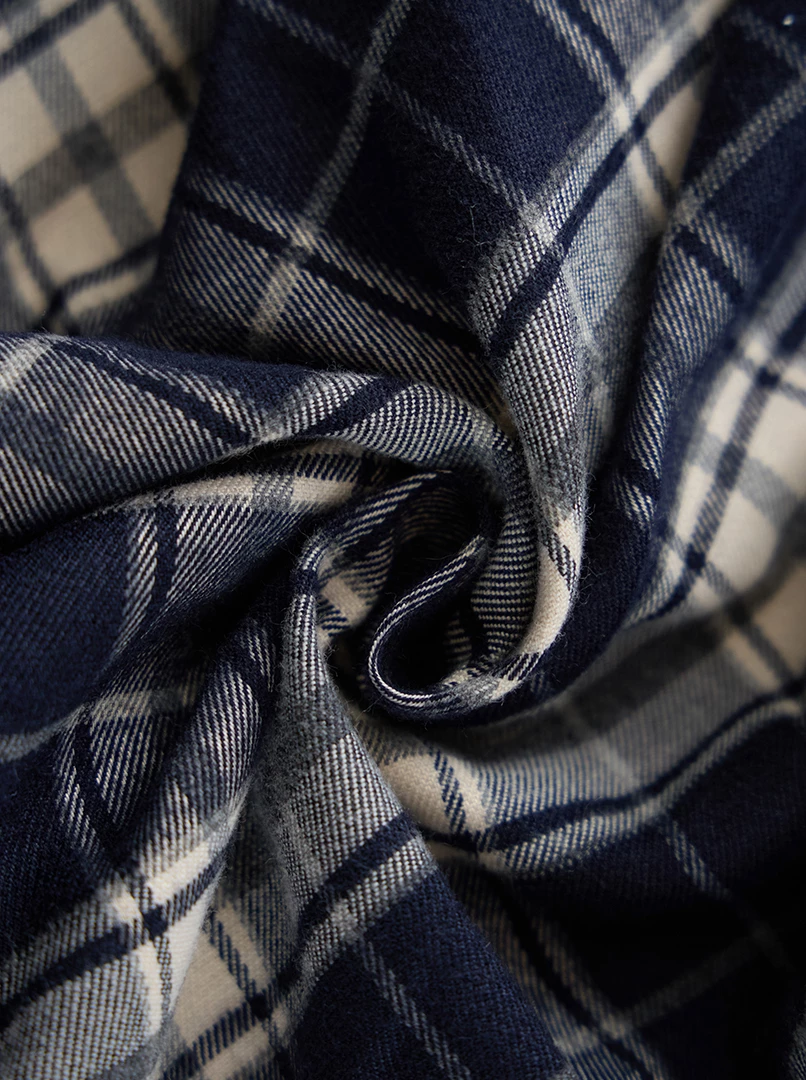 格子V領掛脖收腰短洋