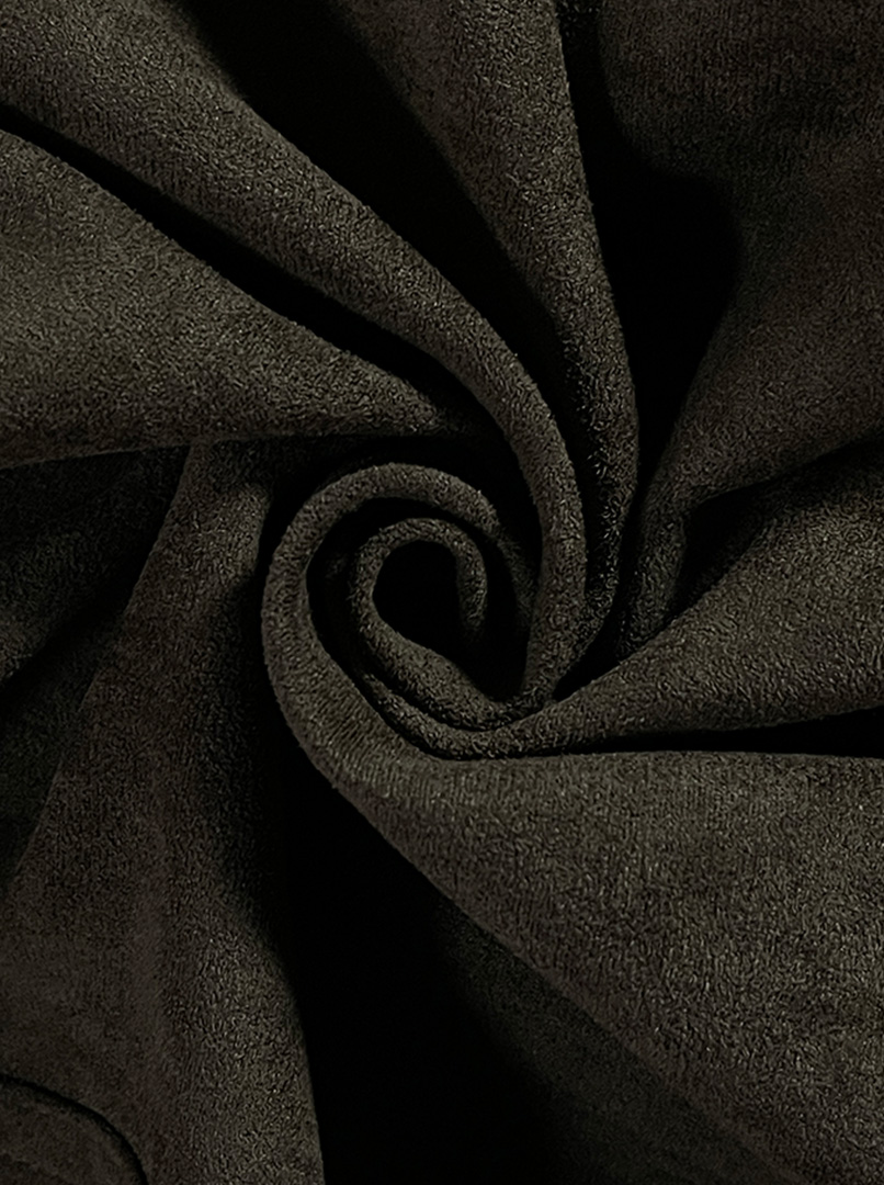 麂皮歐美開衩連身裙