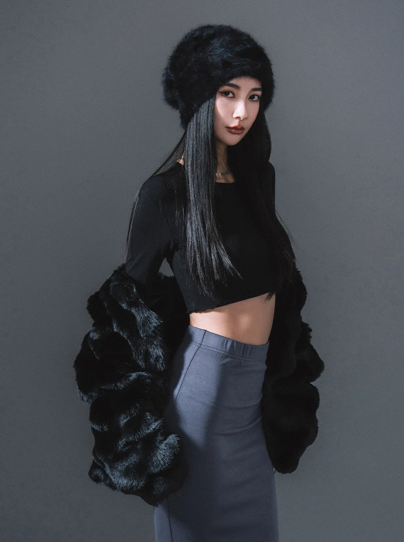 圓領木耳邊薄棉打底衫