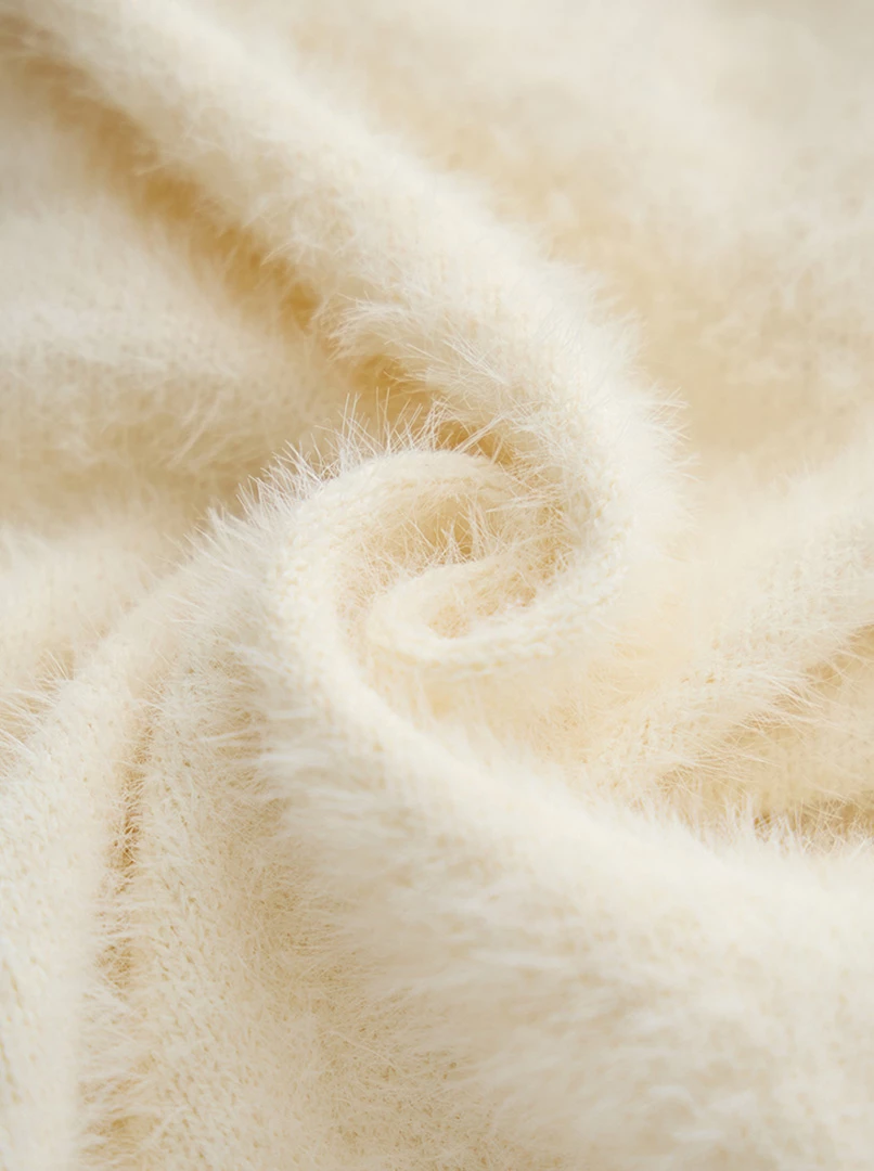 2.0短版水貂毛純色毛衣