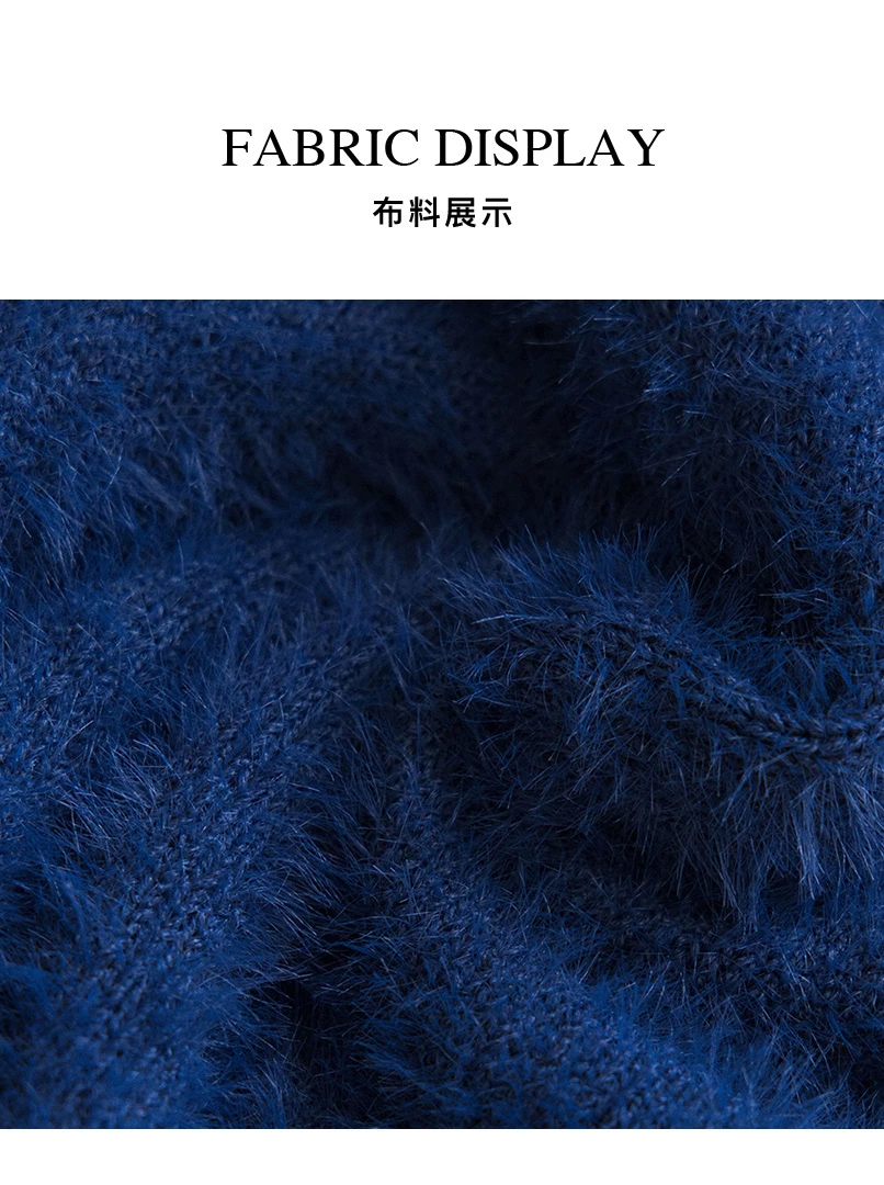 2.0短版水貂毛純色毛衣