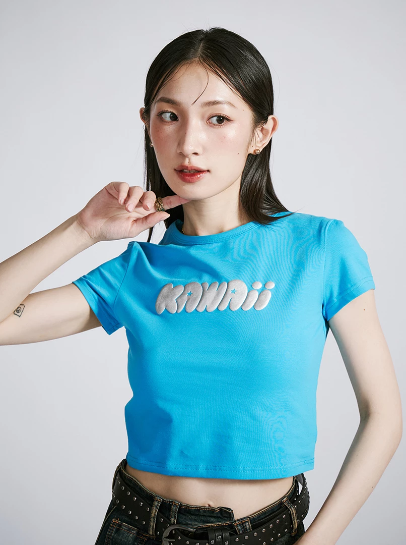 立體壓印KAWAII短T