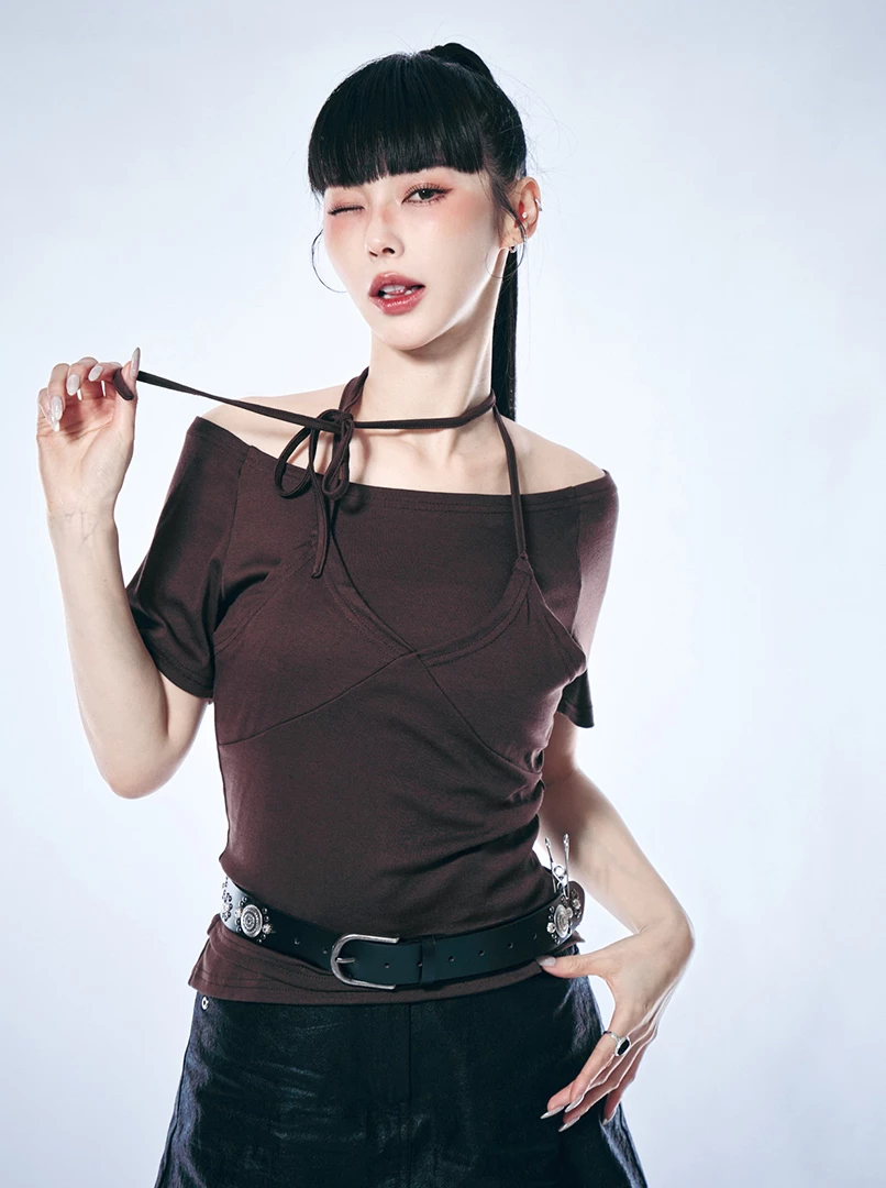 疊穿設計時髦兩件式上衣