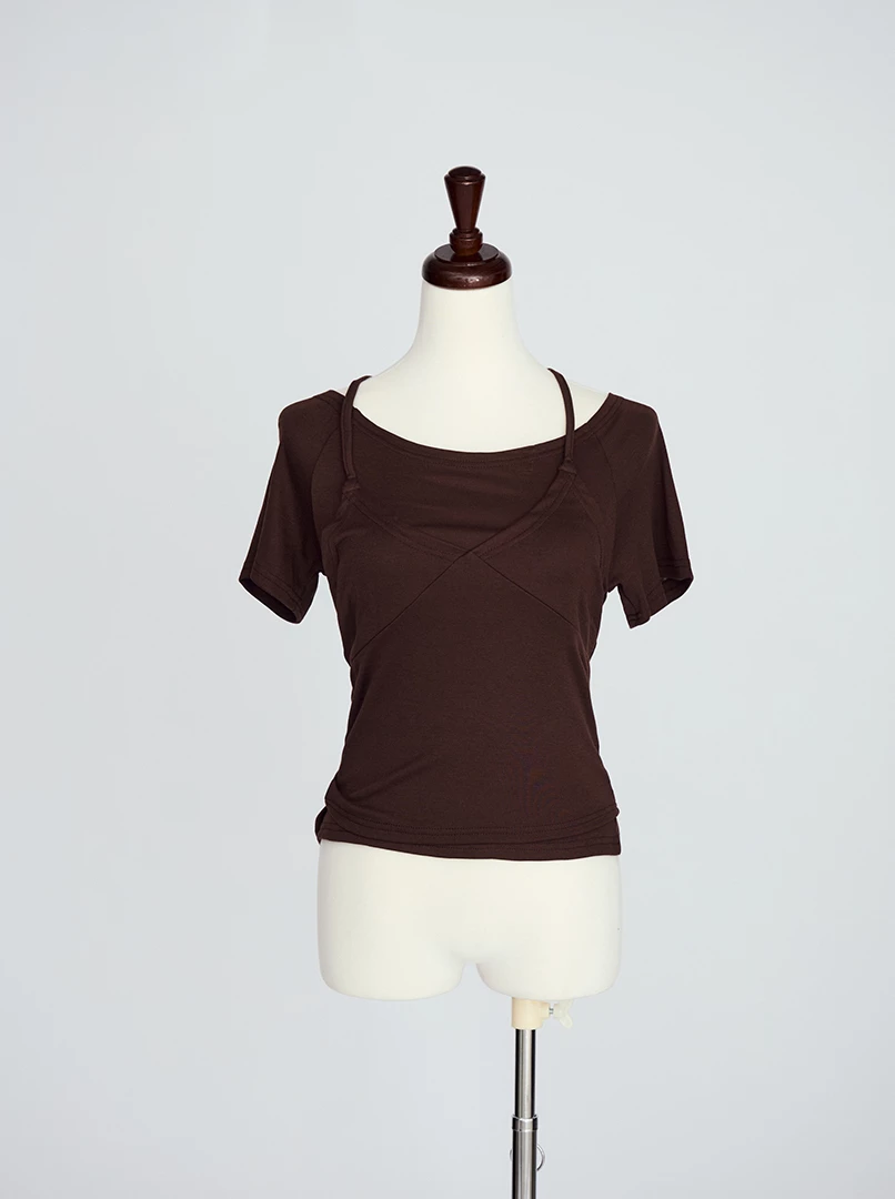 疊穿設計時髦兩件式上衣