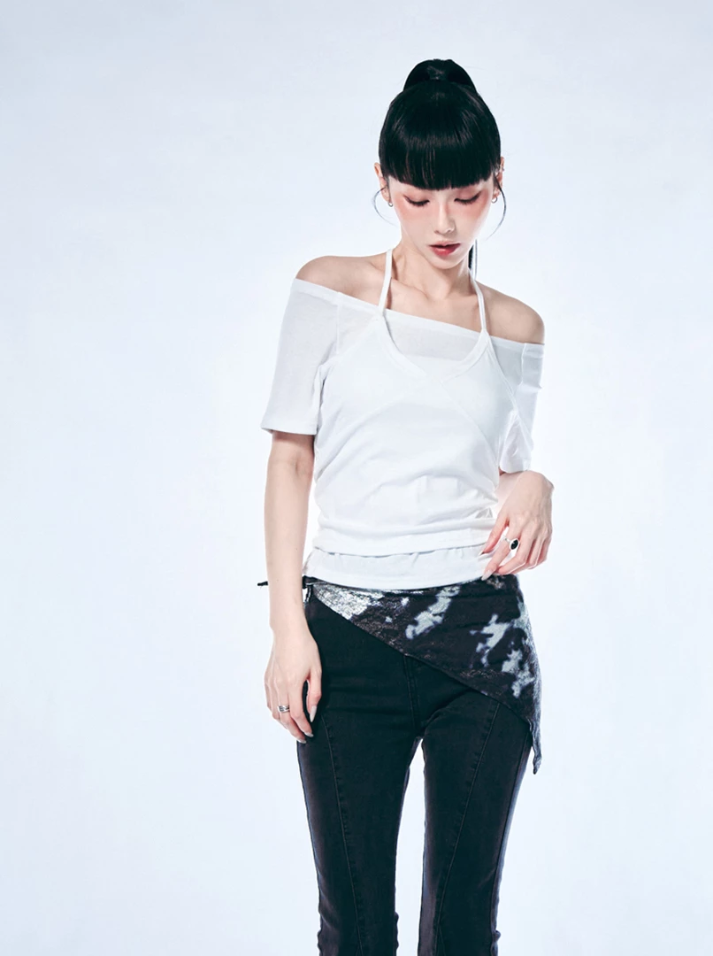 疊穿設計時髦兩件式上衣