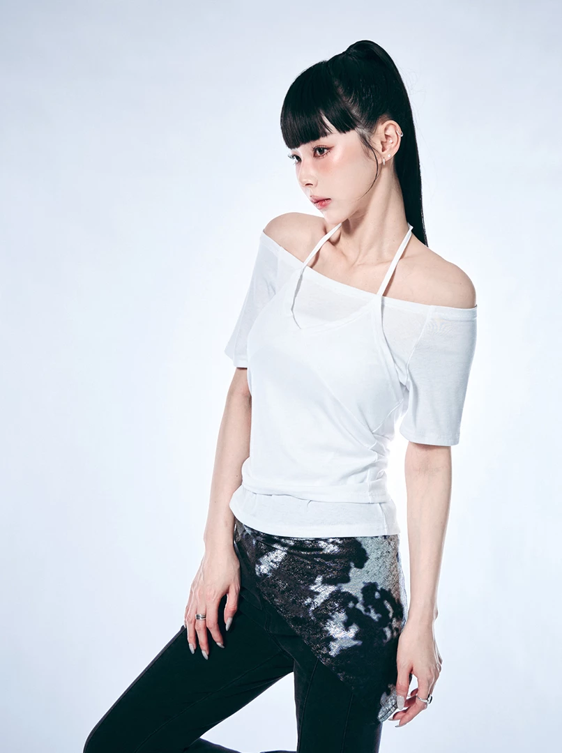 疊穿設計時髦兩件式上衣