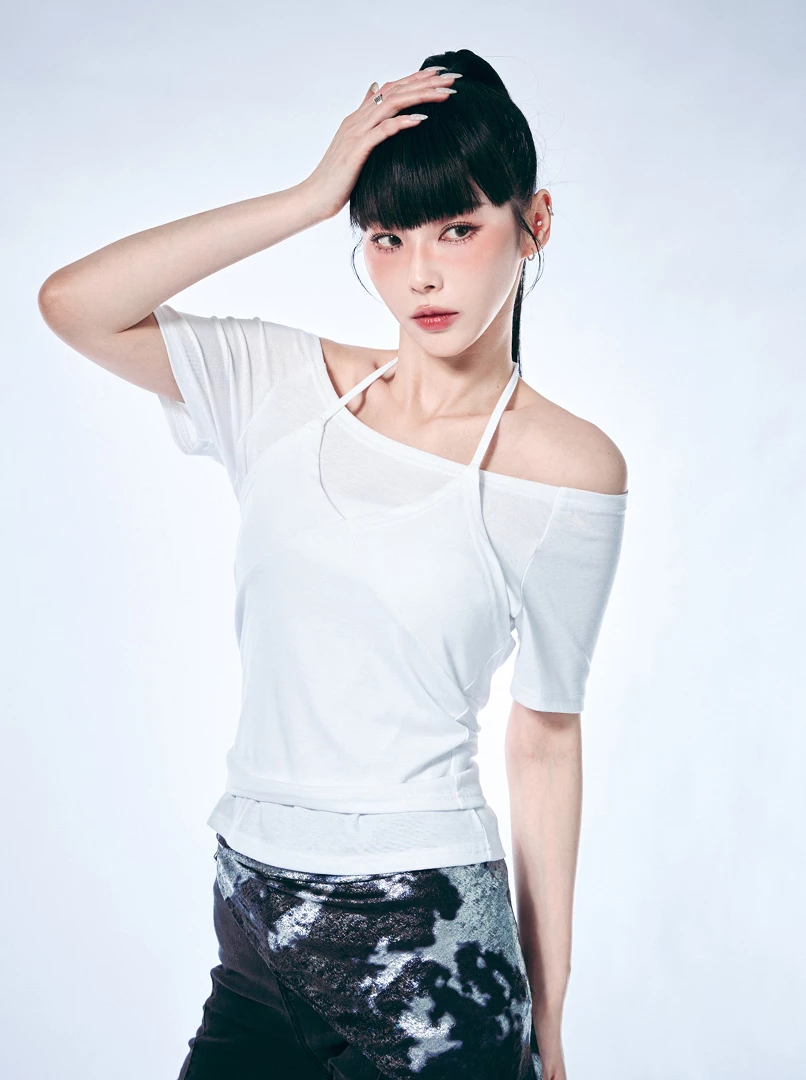 疊穿設計時髦兩件式上衣