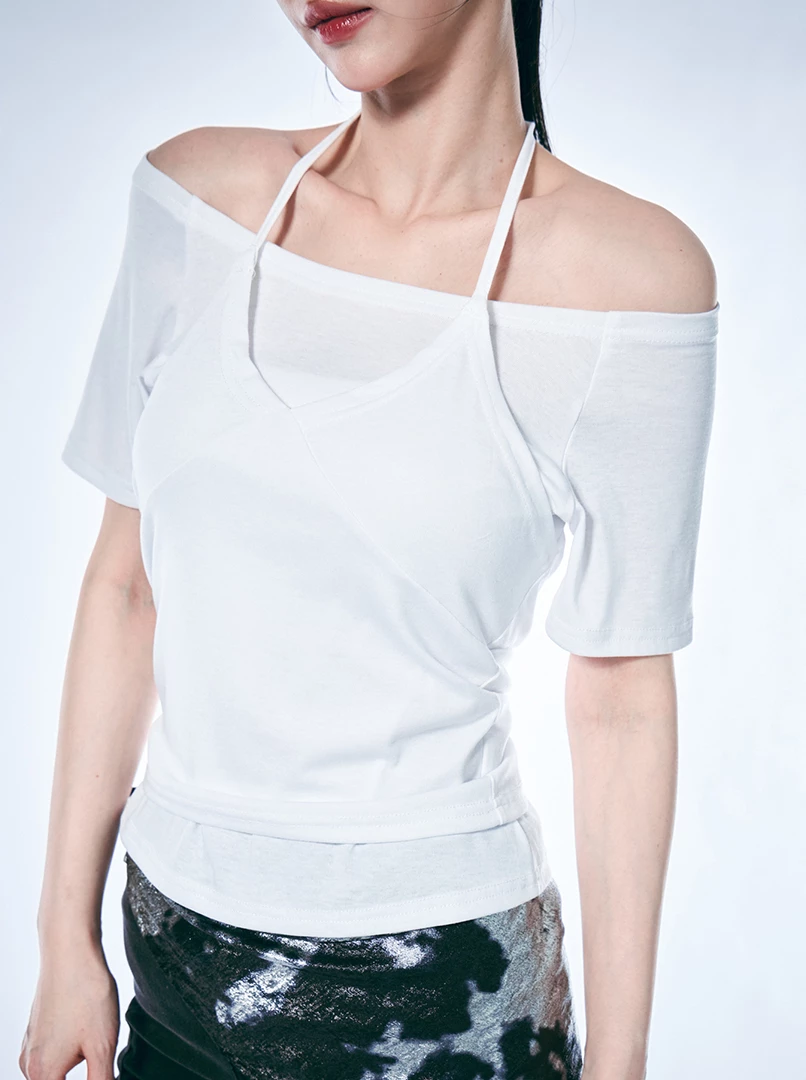 疊穿設計時髦兩件式上衣