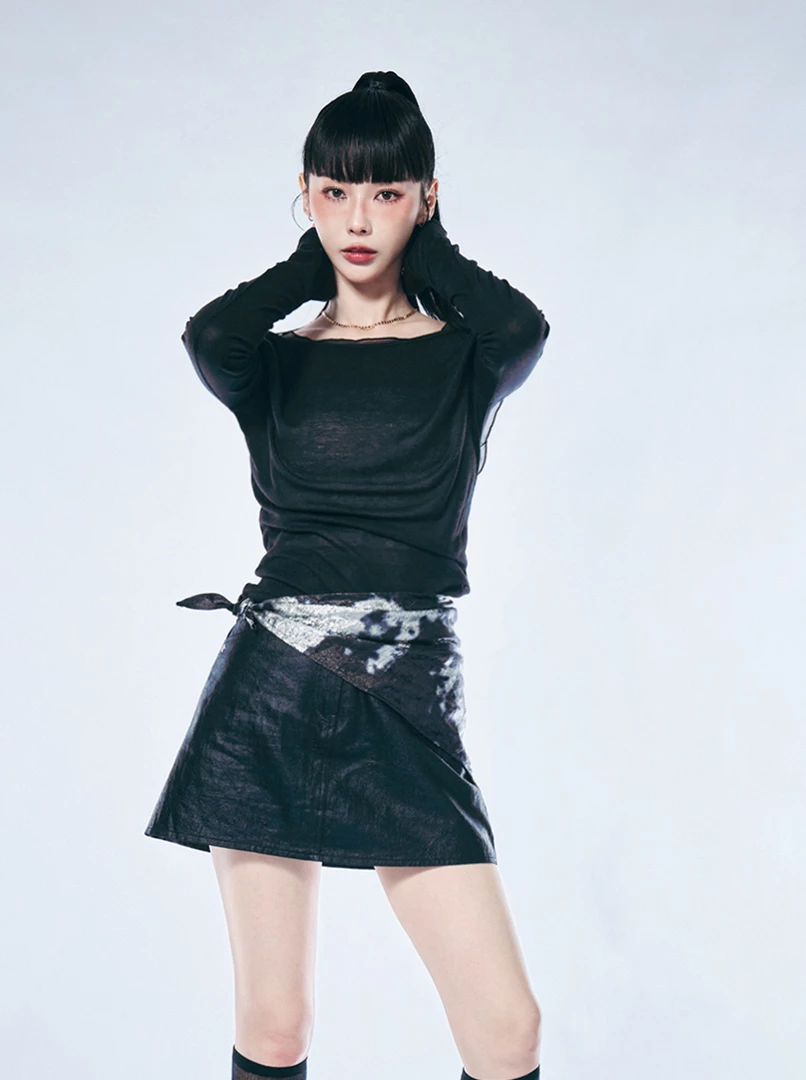 雪紡拼接設計美背上衣