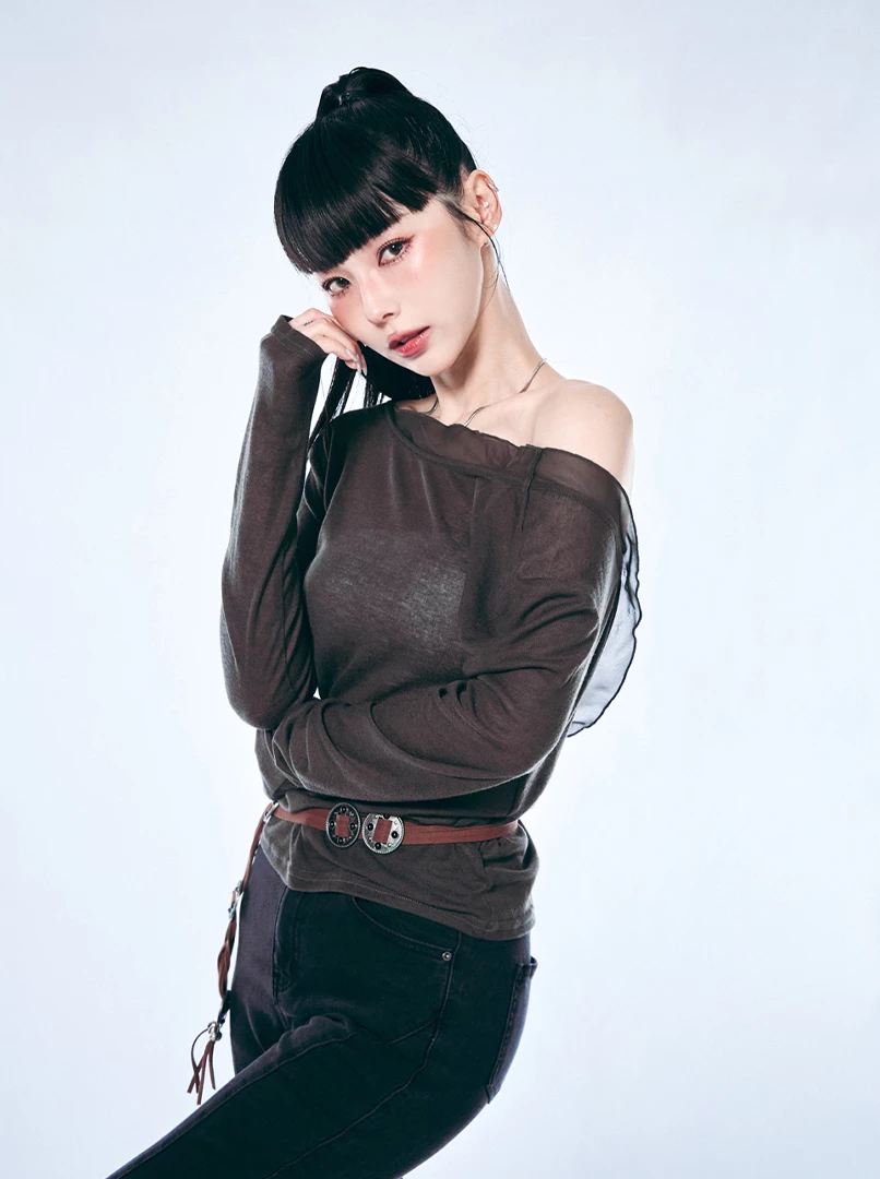 雪紡拼接設計美背上衣