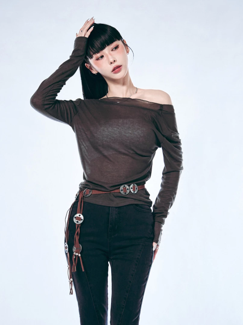 雪紡拼接設計美背上衣