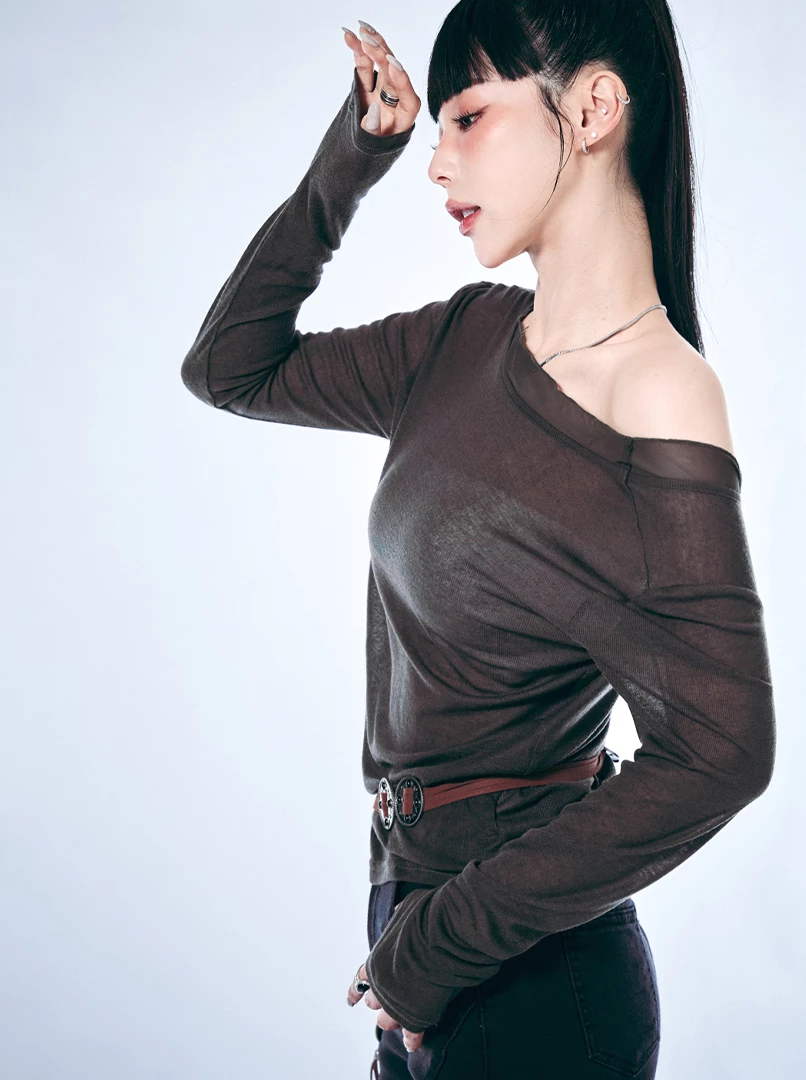 雪紡拼接設計美背上衣