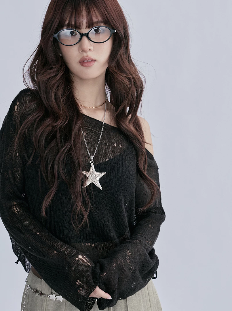 ins薄款一字肩抽皺上衣