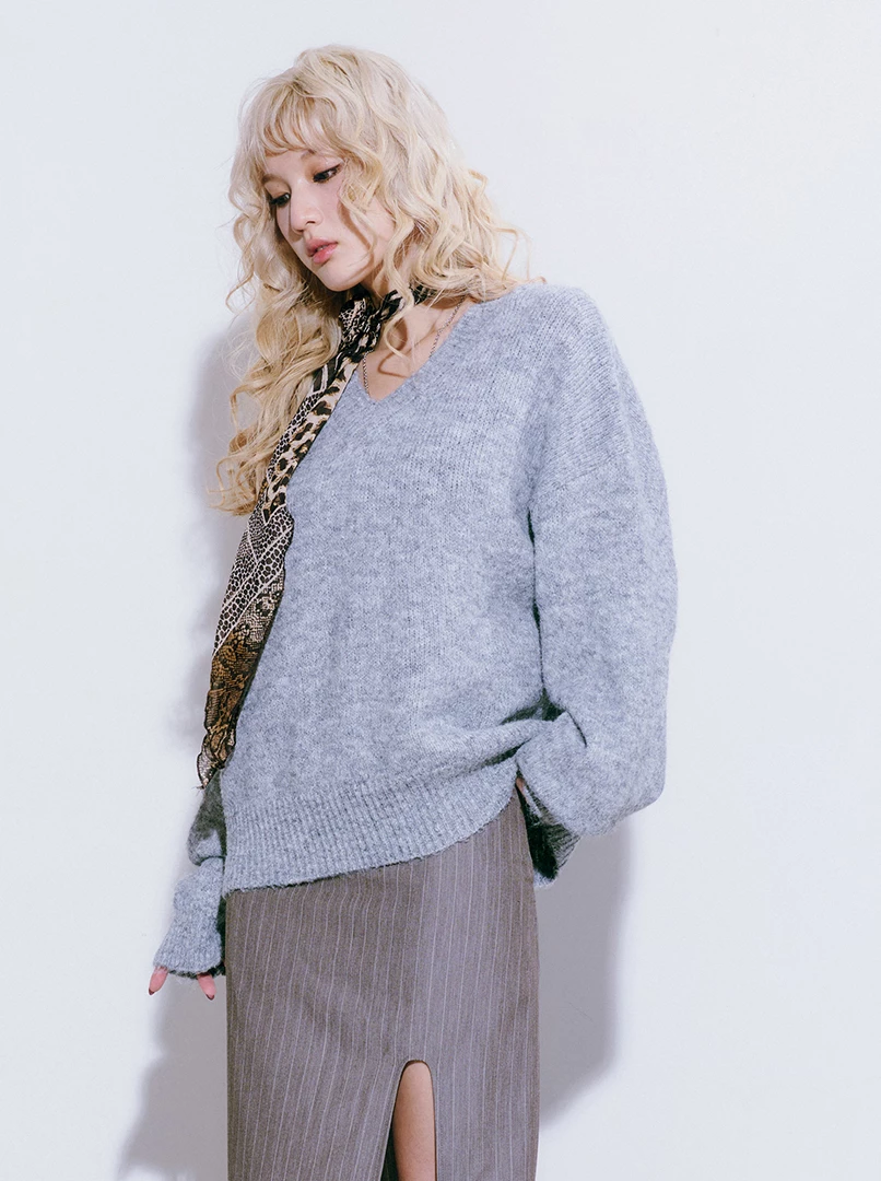 舒適寬鬆慵懶針織上衣